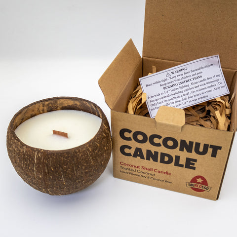 Coconut Shell Candle – Toasted Coconut Scent (Wholesale UK Only)