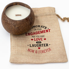 Congrats On Your Engagement - Toasted Coconut Bowl Candle – Soy Wax - Gift Present