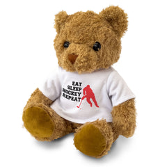 Eat Sleep Hockey Repeat - Teddy Bear