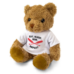 Eat Sleep Row Repeat - Teddy Bear - Rowing Gift Present