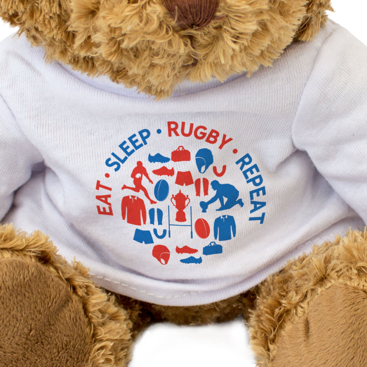 Eat Sleep Rugby Repeat - Teddy Bear