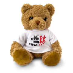 Eat Sleep Run Repeat - Teddy Bear - Running Gift Present