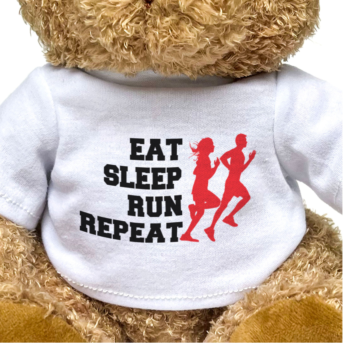 Eat Sleep Run Repeat - Teddy Bear - Running Gift Present