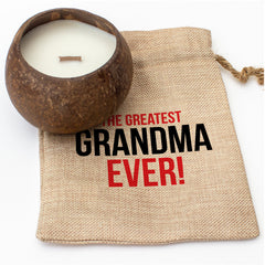 The Greatest Grandma Ever - Toasted Coconut Bowl Candle – Soy Wax - Gift Present