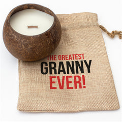 The Greatest Granny Ever - Toasted Coconut Bowl Candle – Soy Wax - Gift Present