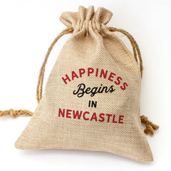 Happiness Begins In Newcastle - Toasted Coconut Bowl Candle – Soy Wax - Gift Present