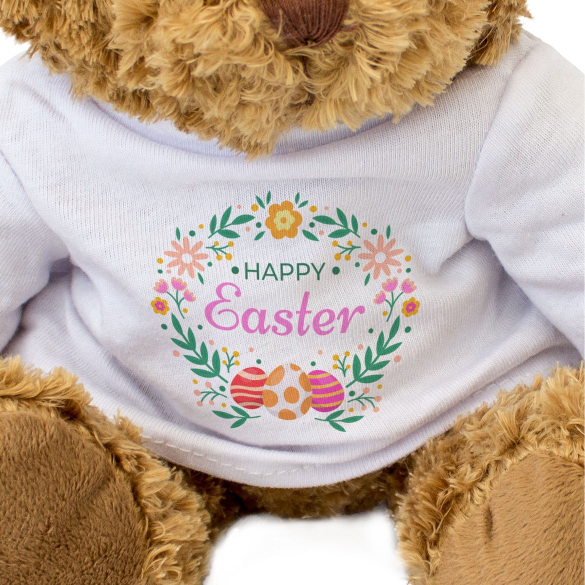 Happy Easter (Floral) - Teddy Bear - Gift Present