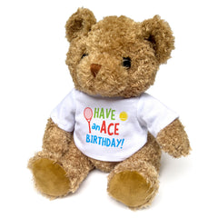 Have An Ace Birthday - Teddy Bear - Tennis Fan Gift Present