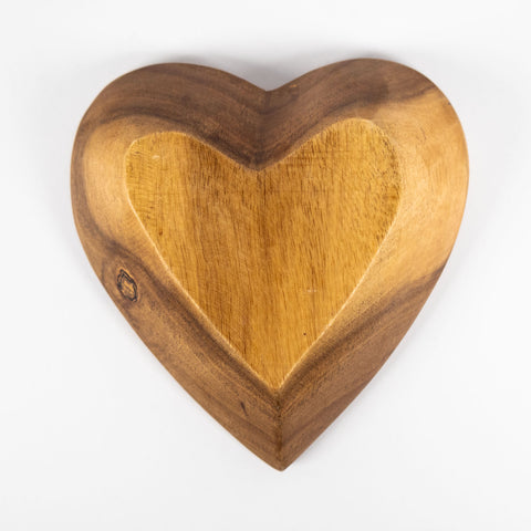 Wooden Heart-Shaped Bowl Candle - x12 (Wholesale UK Only)