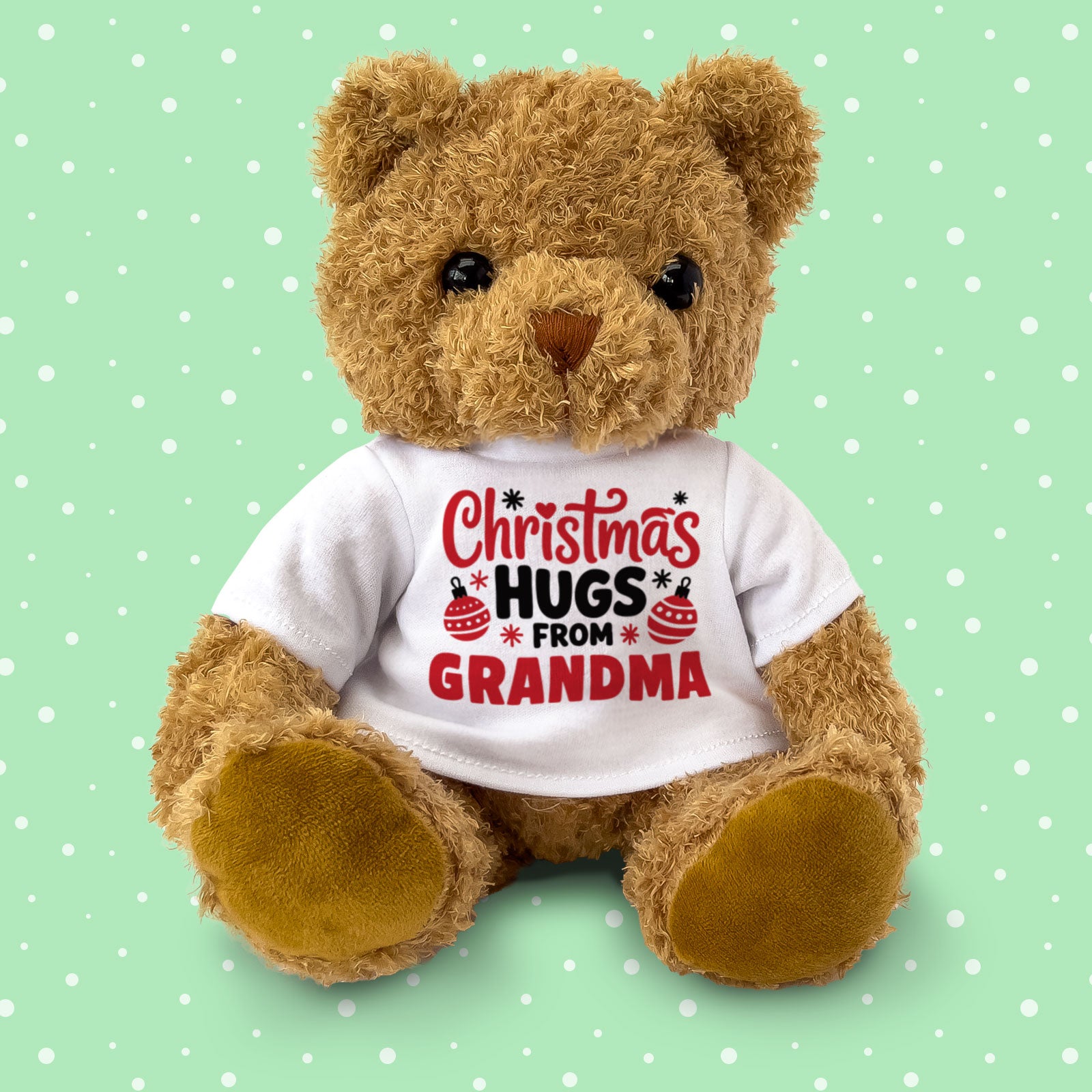 Christmas Hugs From Any Name - Personalised Teddy Bear Gift