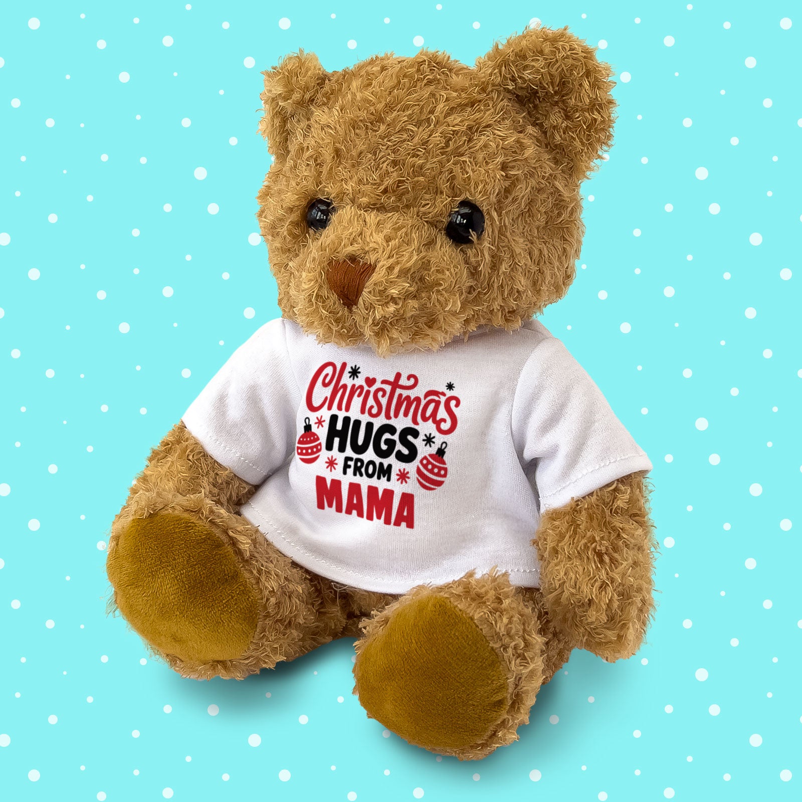 Christmas Hugs From Any Name - Personalised Teddy Bear Gift