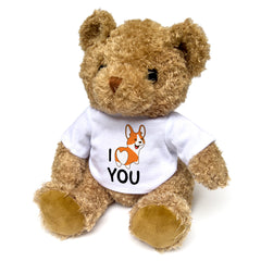 I LOVE YOU (CORGI) - Teddy Bear - Cute Cuddly - Romantic Dog Lover Gift Present