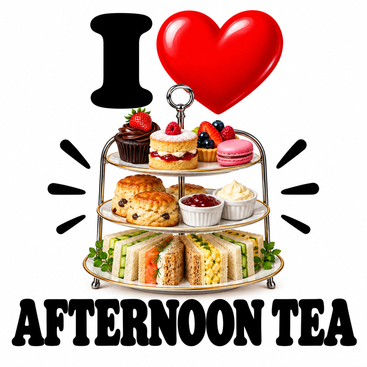 I Love Afternoon Tea teddy bear - image 4