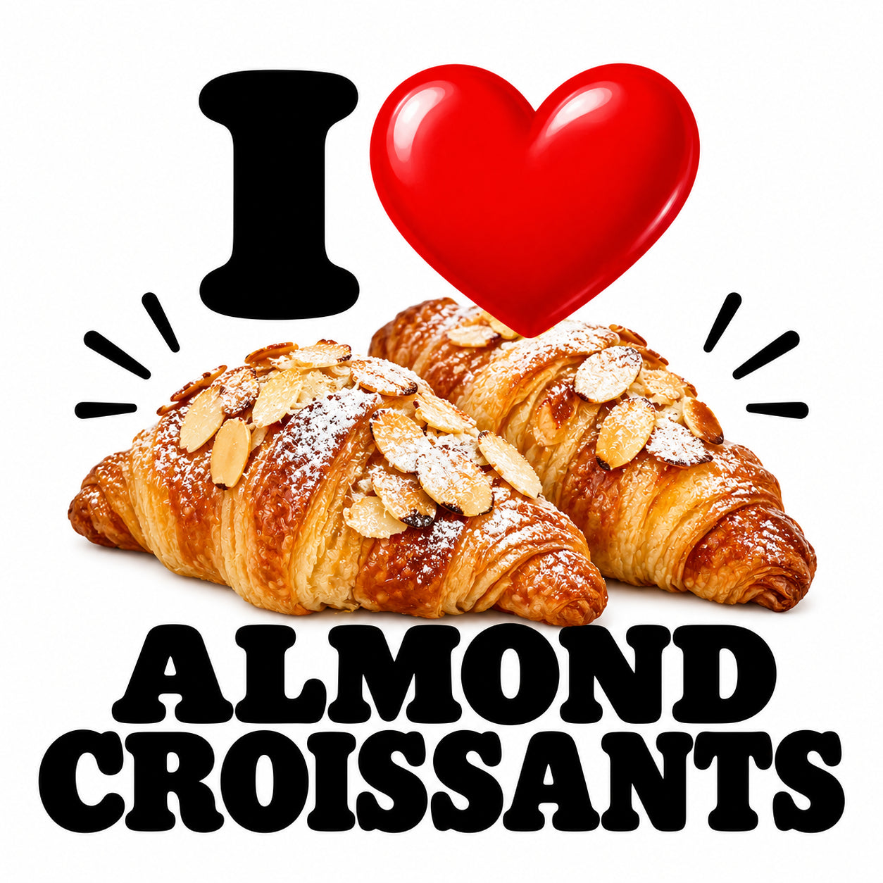 I Love Almond Croissants teddy bear - image 4