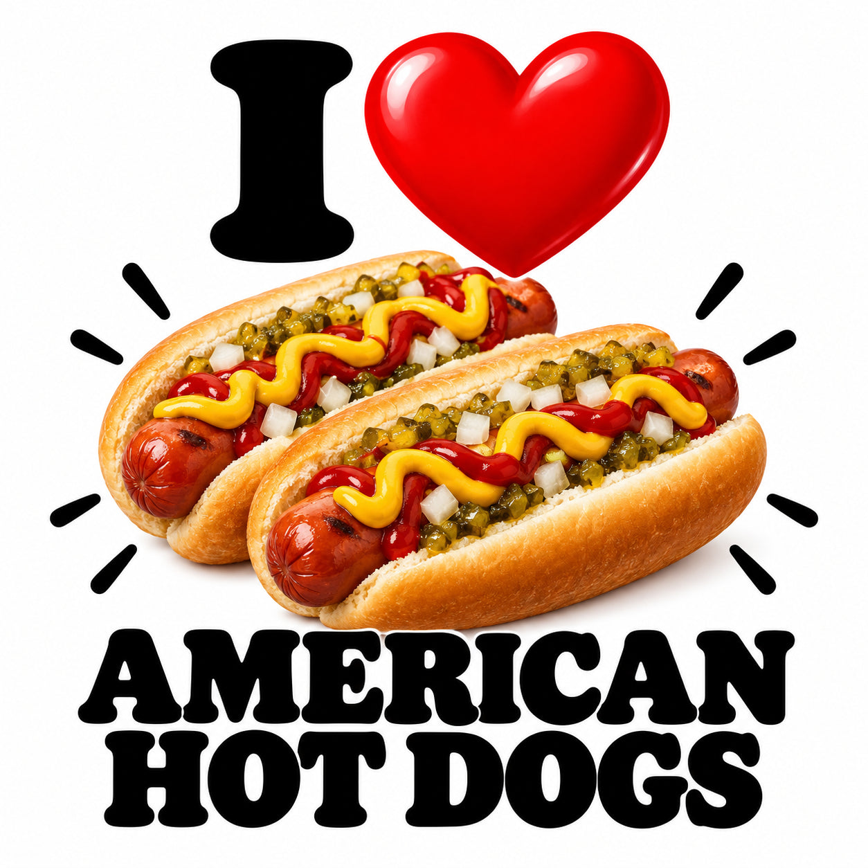 I Love American Hot Dogs teddy bear - image 4