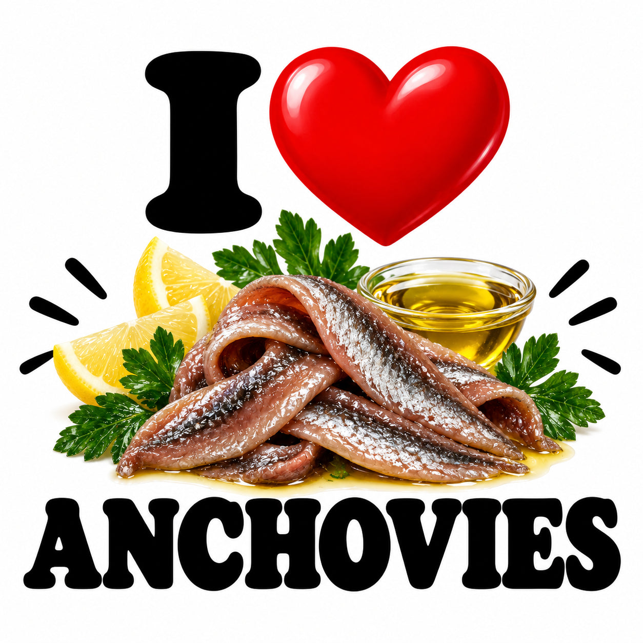 I Love Anchovies teddy bear - image 4