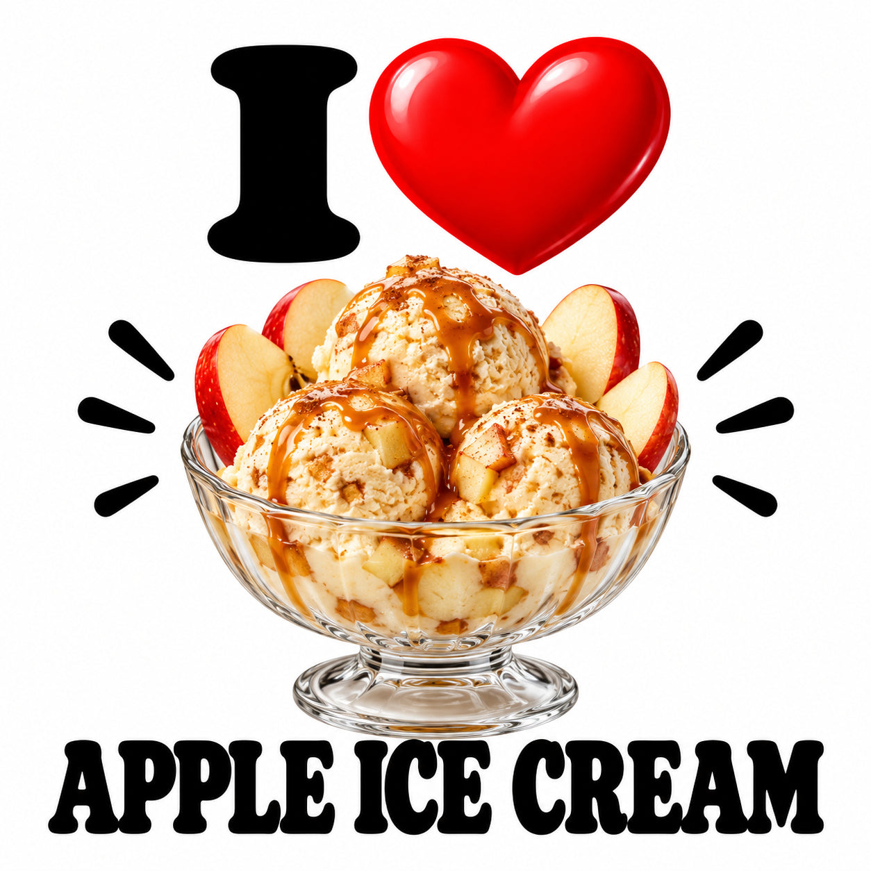 I Love Apple Ice Cream teddy bear - image 4