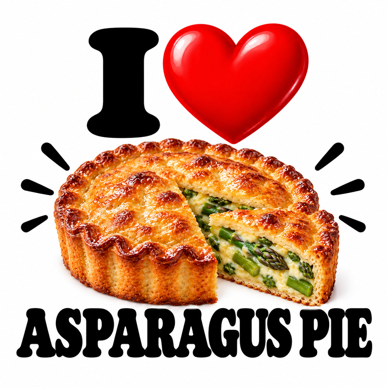 I Love Asparagus Pie teddy bear - image 4