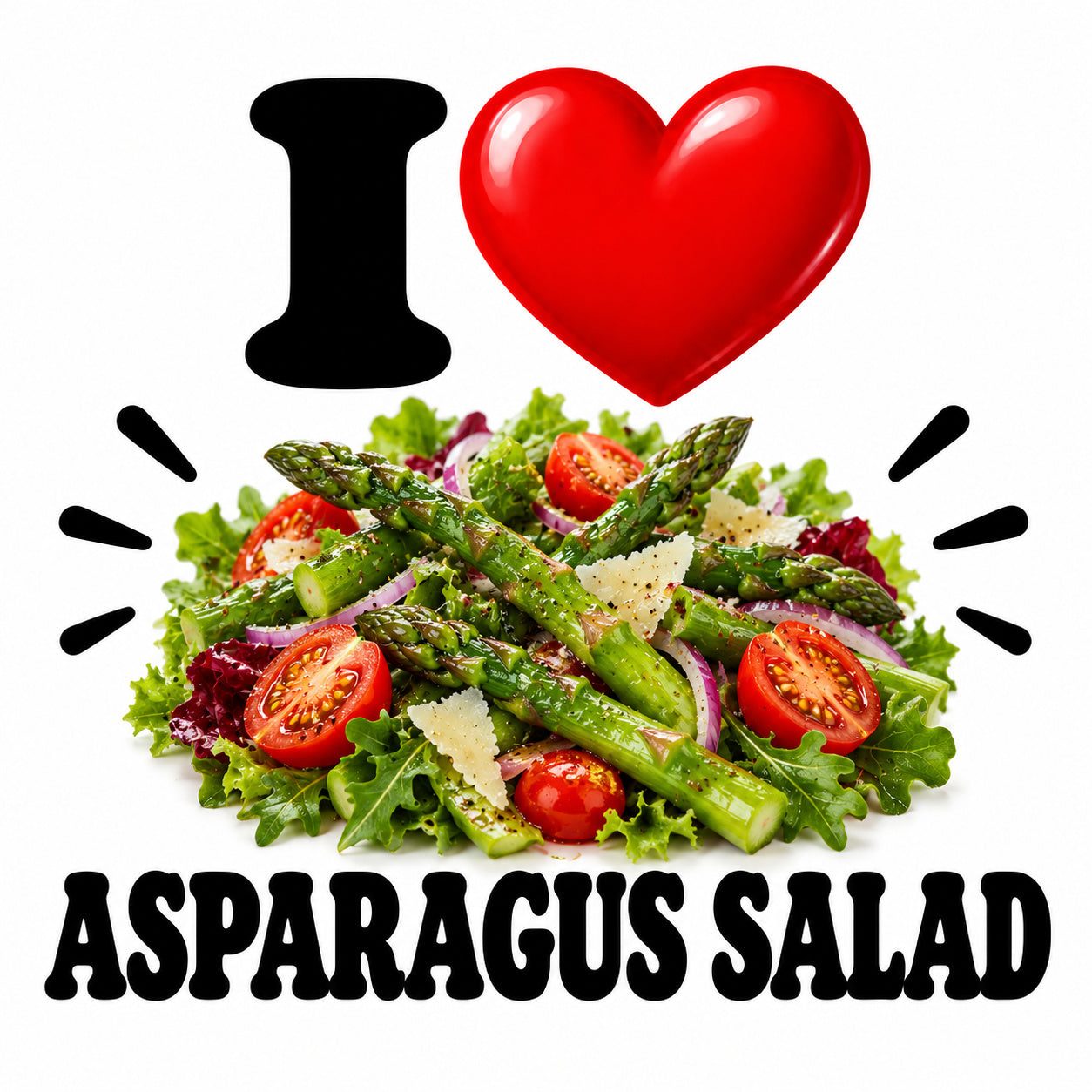 I Love Asparagus Salad teddy bear - image 4