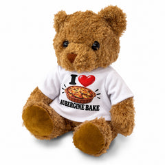 I Love Aubergine Bake teddy bear