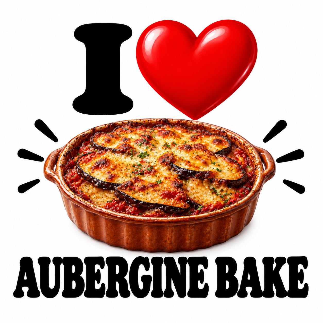 I Love Aubergine Bake teddy bear - image 4