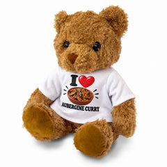 I Love Aubergine Curry teddy bear
