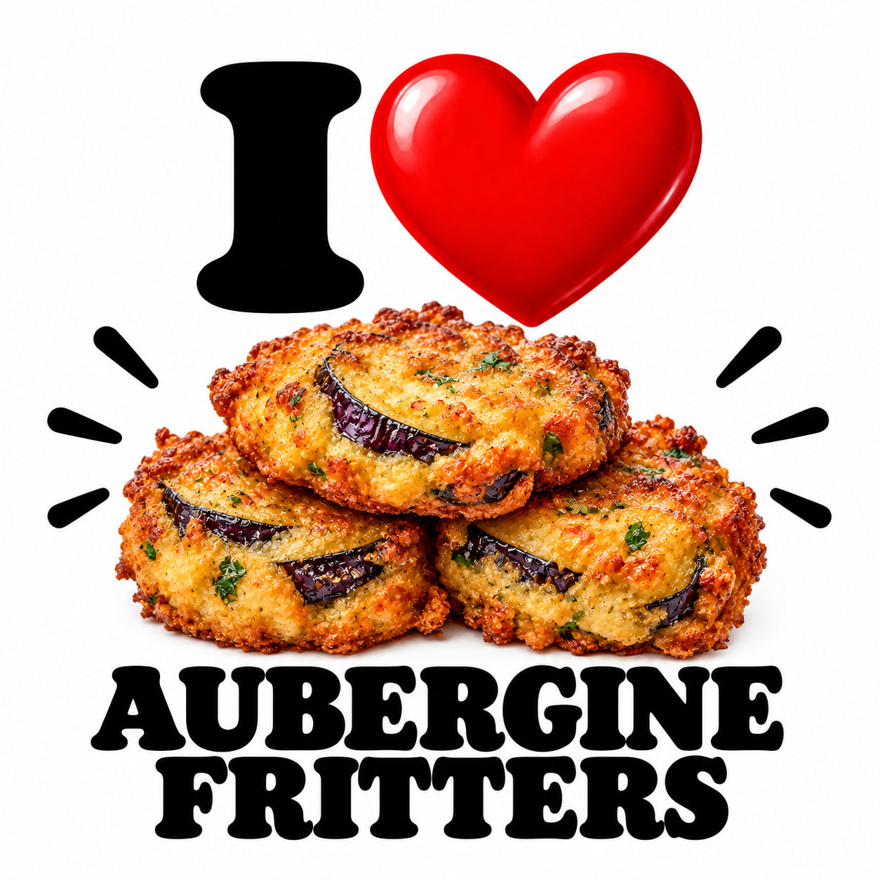 I Love Aubergine Fritters teddy bear - image 4