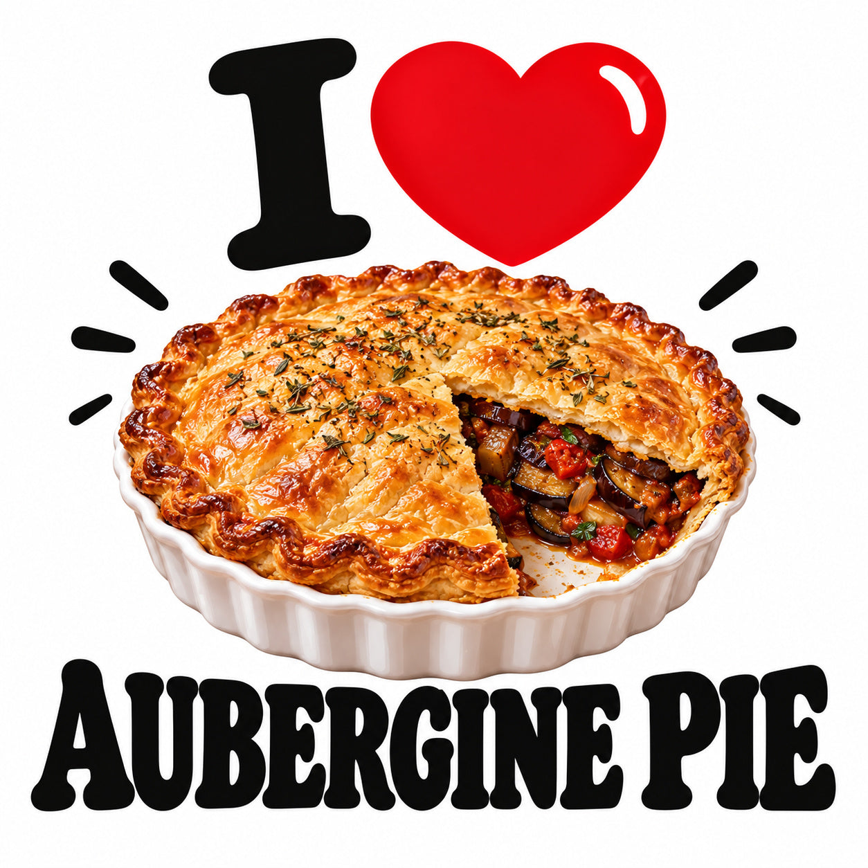 I Love Aubergine Pie teddy bear - image 4