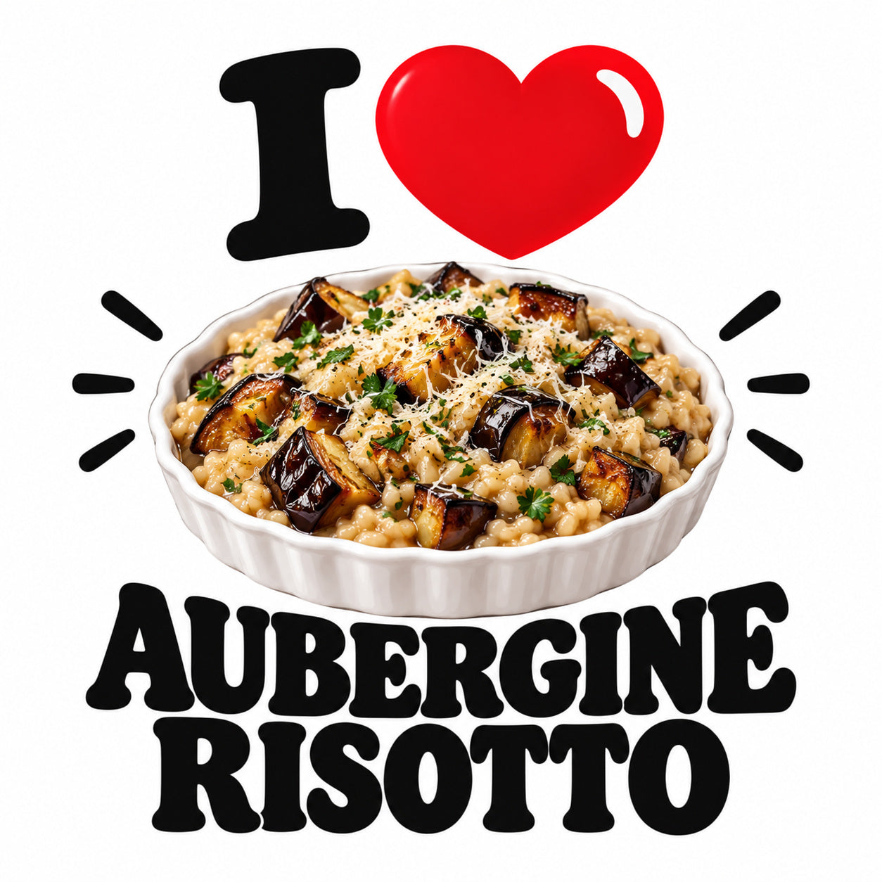 I Love Aubergine Risotto teddy bear - image 4