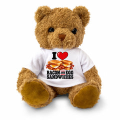 I Love Bacon And Egg Sandwiches teddy bear - image 2