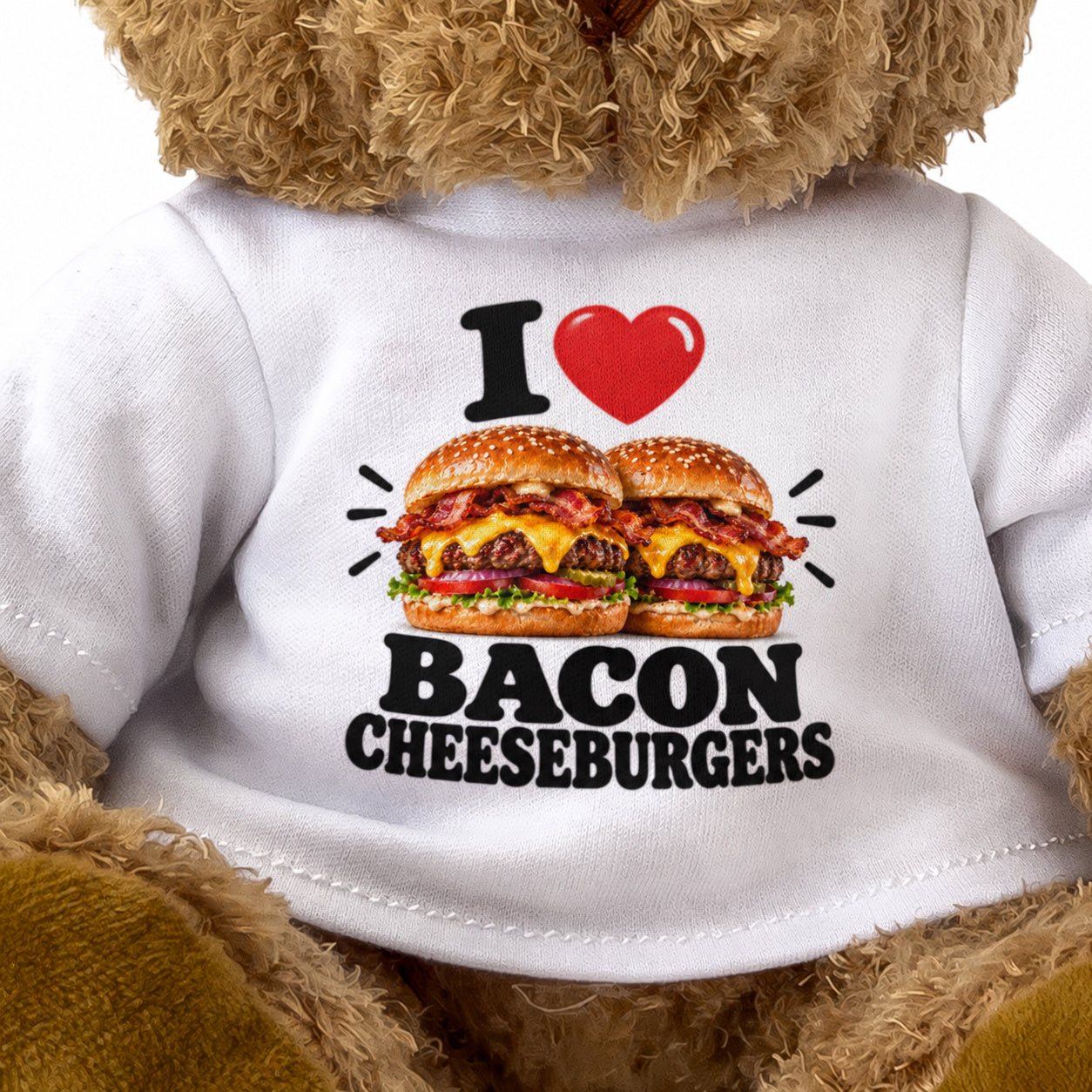 I Love Bacon Cheeseburgers teddy bear - image 3