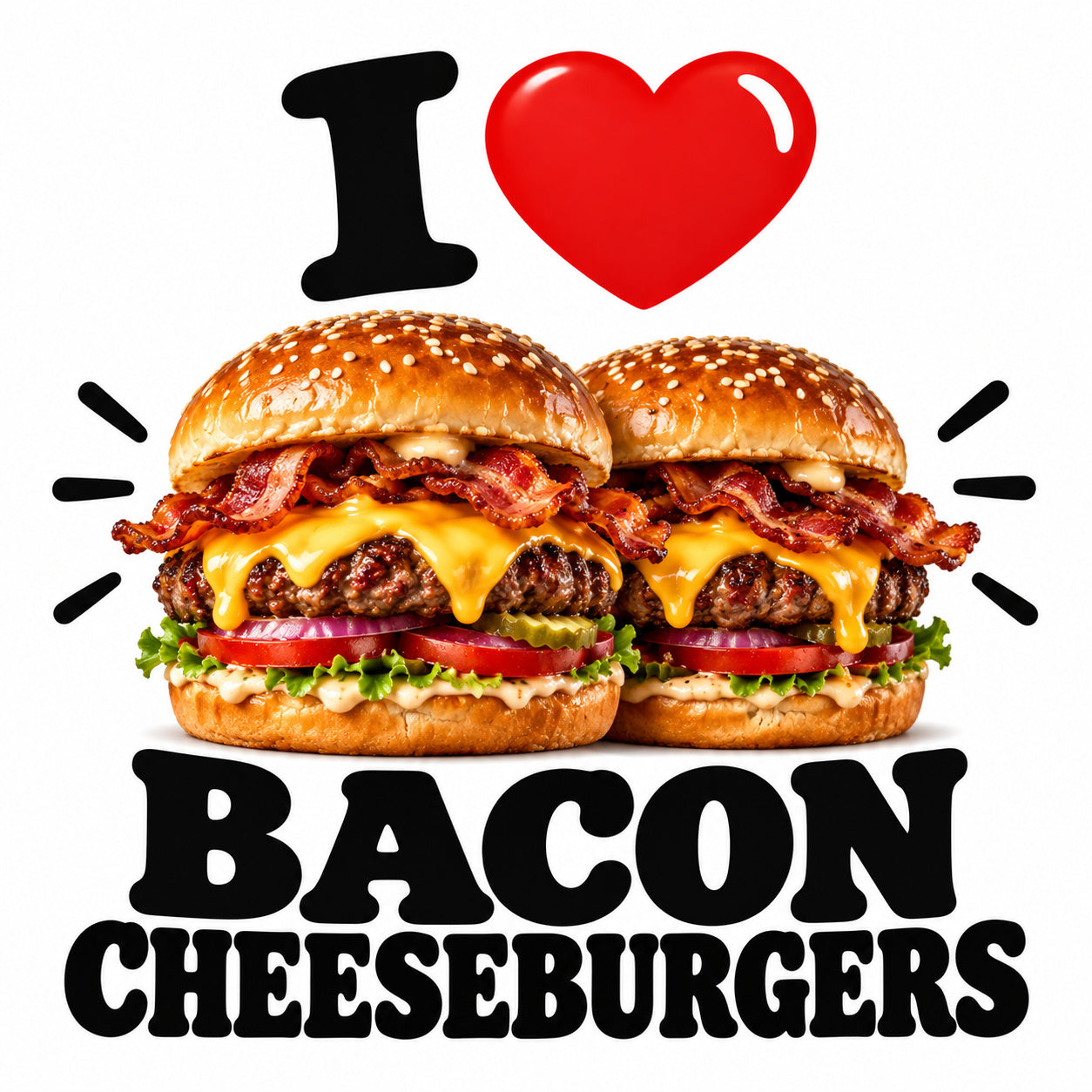 I Love Bacon Cheeseburgers teddy bear - image 4
