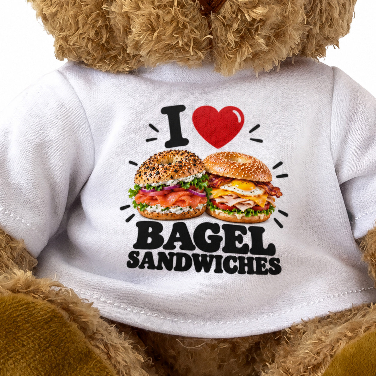 I Love Bagel Sandwiches teddy bear - image 3