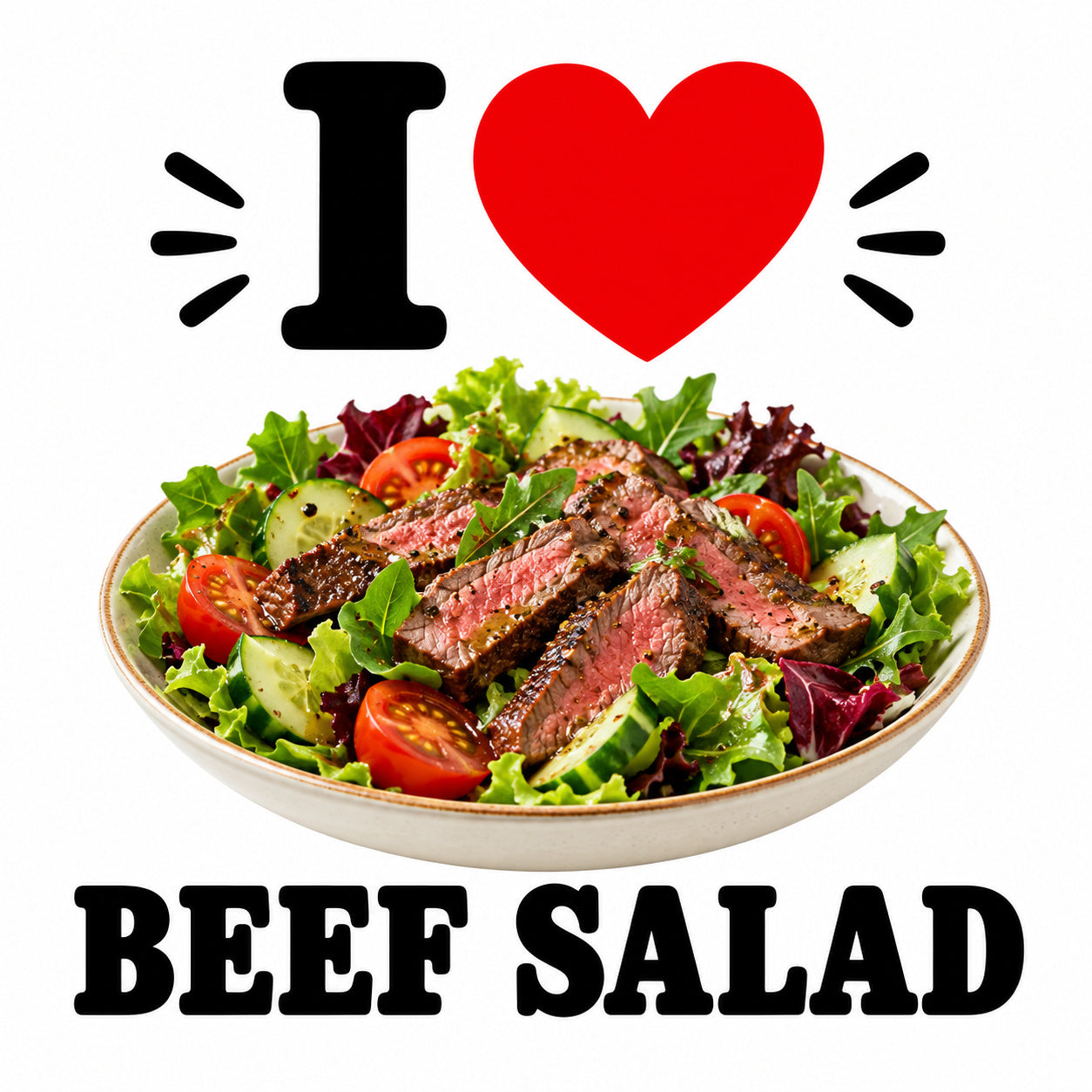 I Love Beef Salad teddy bear - image 4