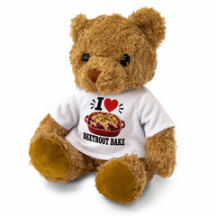 I Love Beetroot Bake teddy bear