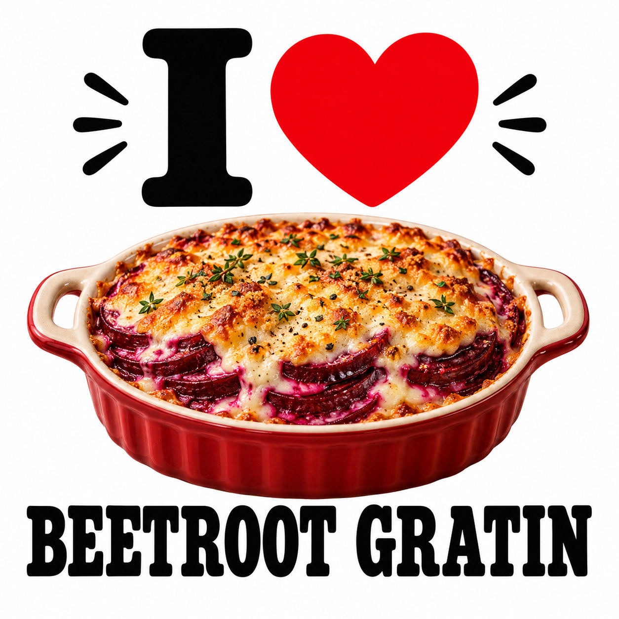 I Love Beetroot Gratin teddy bear - image 4