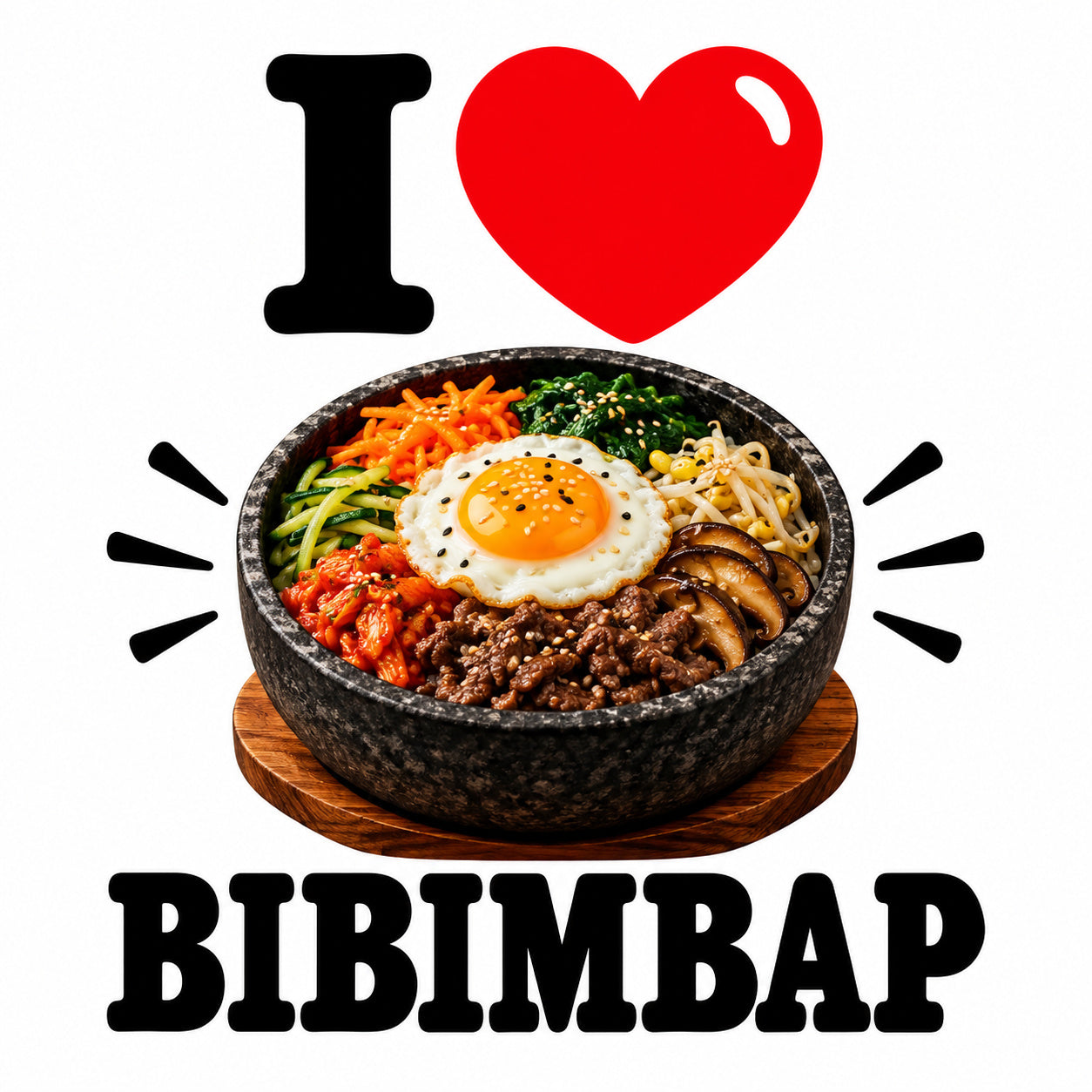 I Love Bibimbap teddy bear - image 4