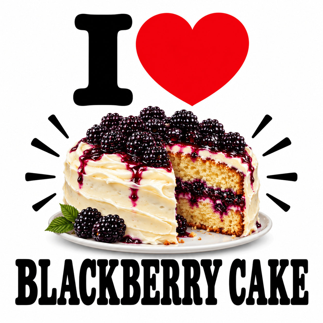 I Love Blackberry Cake teddy bear - image 4