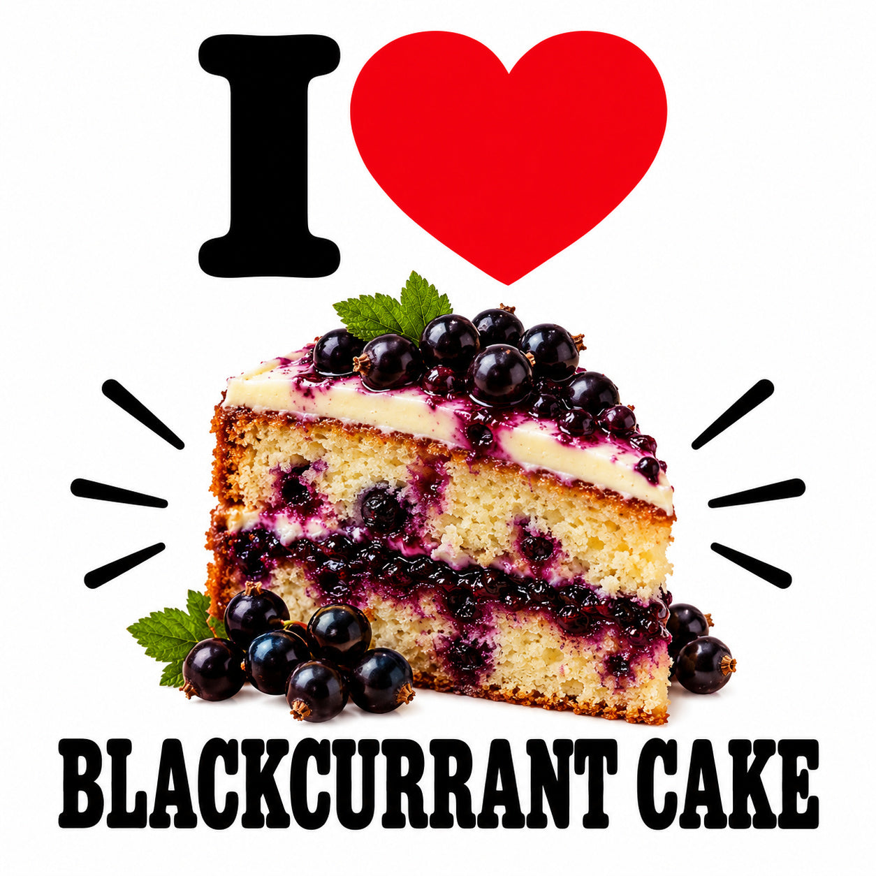 I Love Blackcurrant Cake teddy bear - image 4