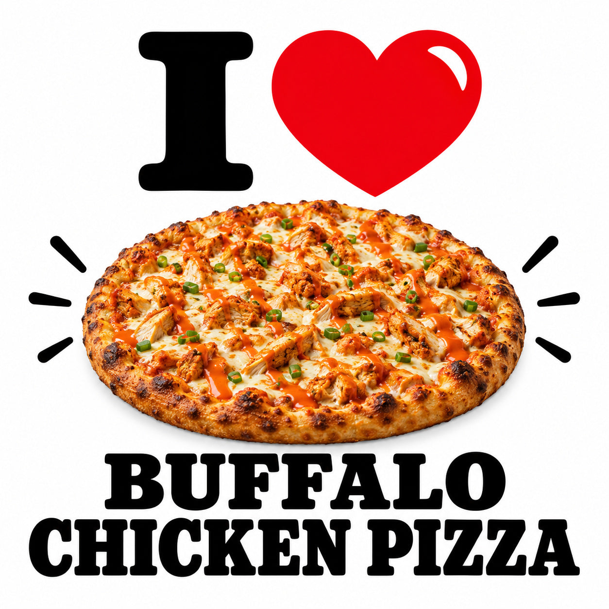 I Love Buffalo Chicken Pizza teddy bear - image 4