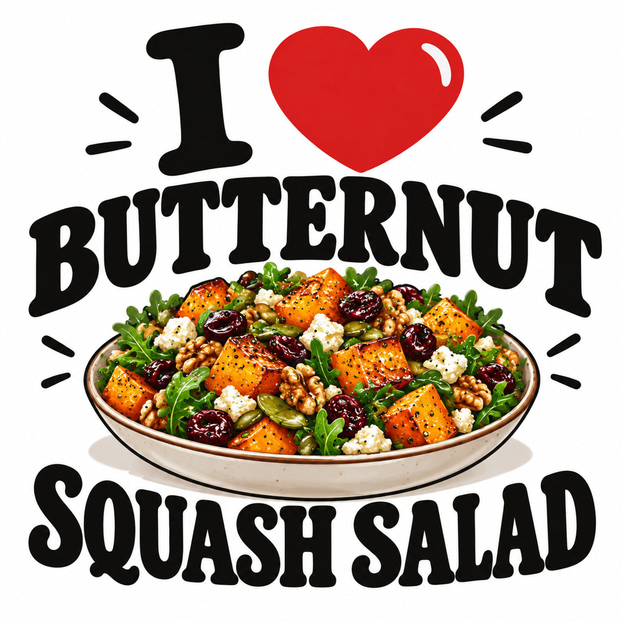 I Love Butternut Squash Salad teddy bear - image 4