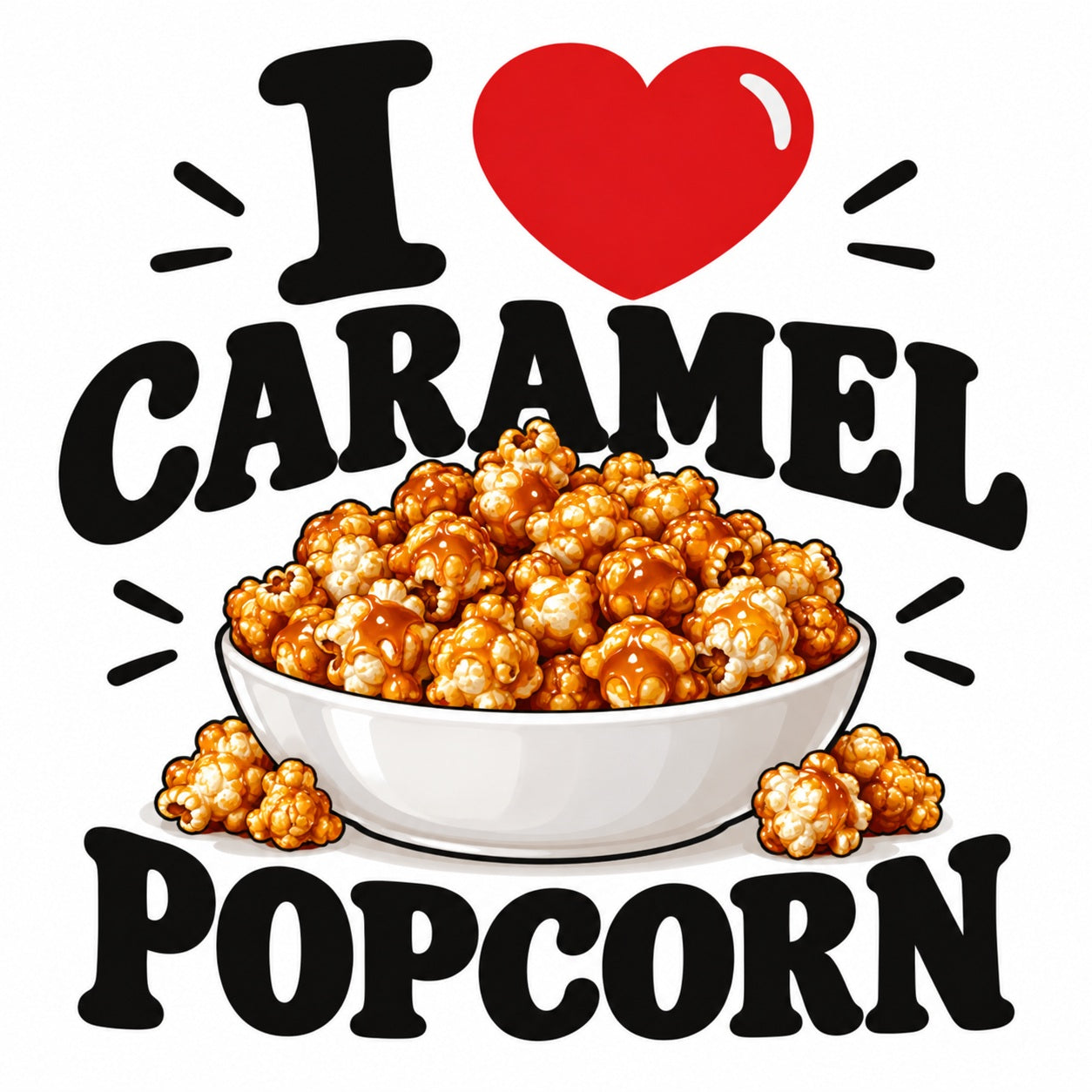 I Love Caramel Popcorn teddy bear - image 4