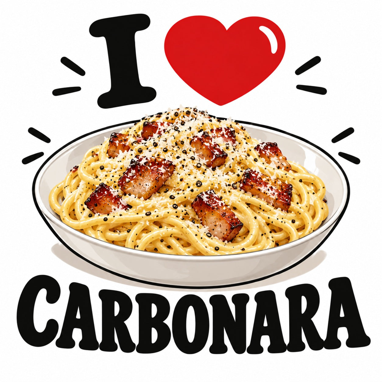 I Love Carbonara teddy bear - image 4