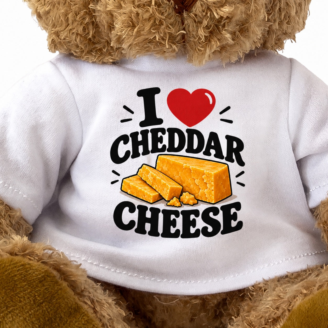 I Love Cheddar Cheese teddy bear - image 3