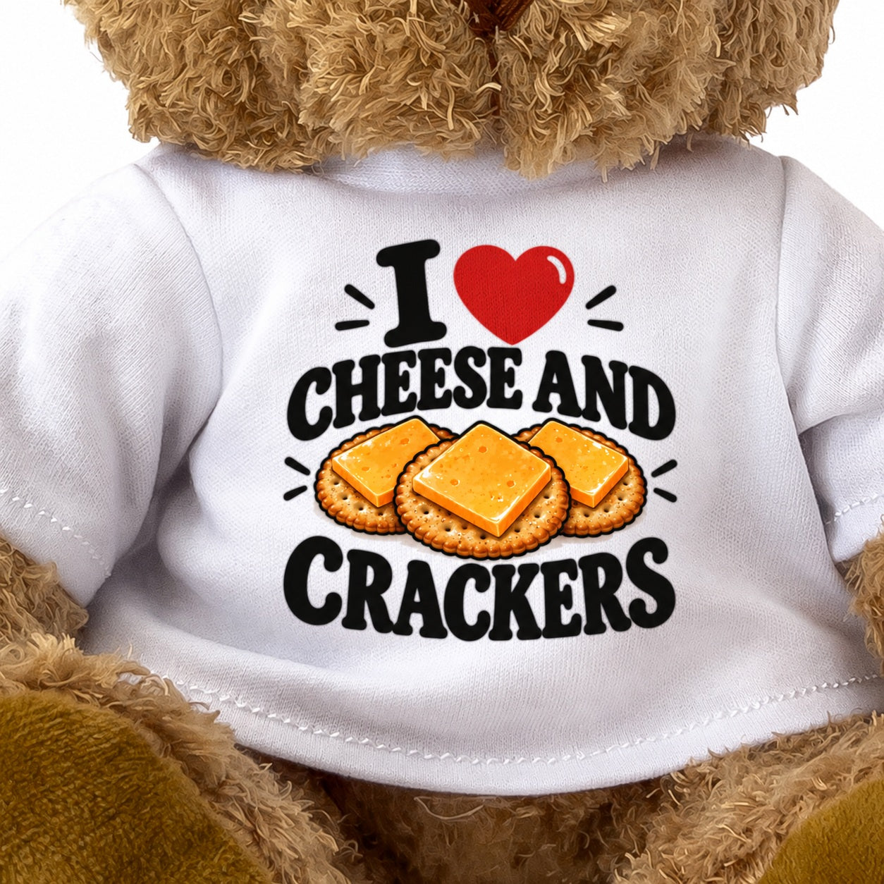 I Love Cheese And Crackers teddy bear - image 3