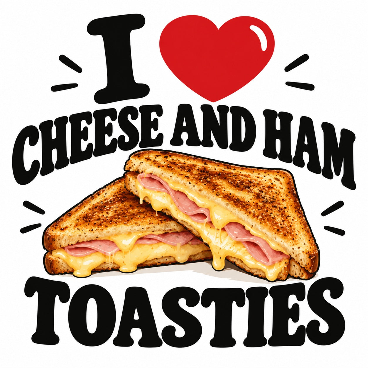 I Love Cheese And Ham Toasties teddy bear - image 4