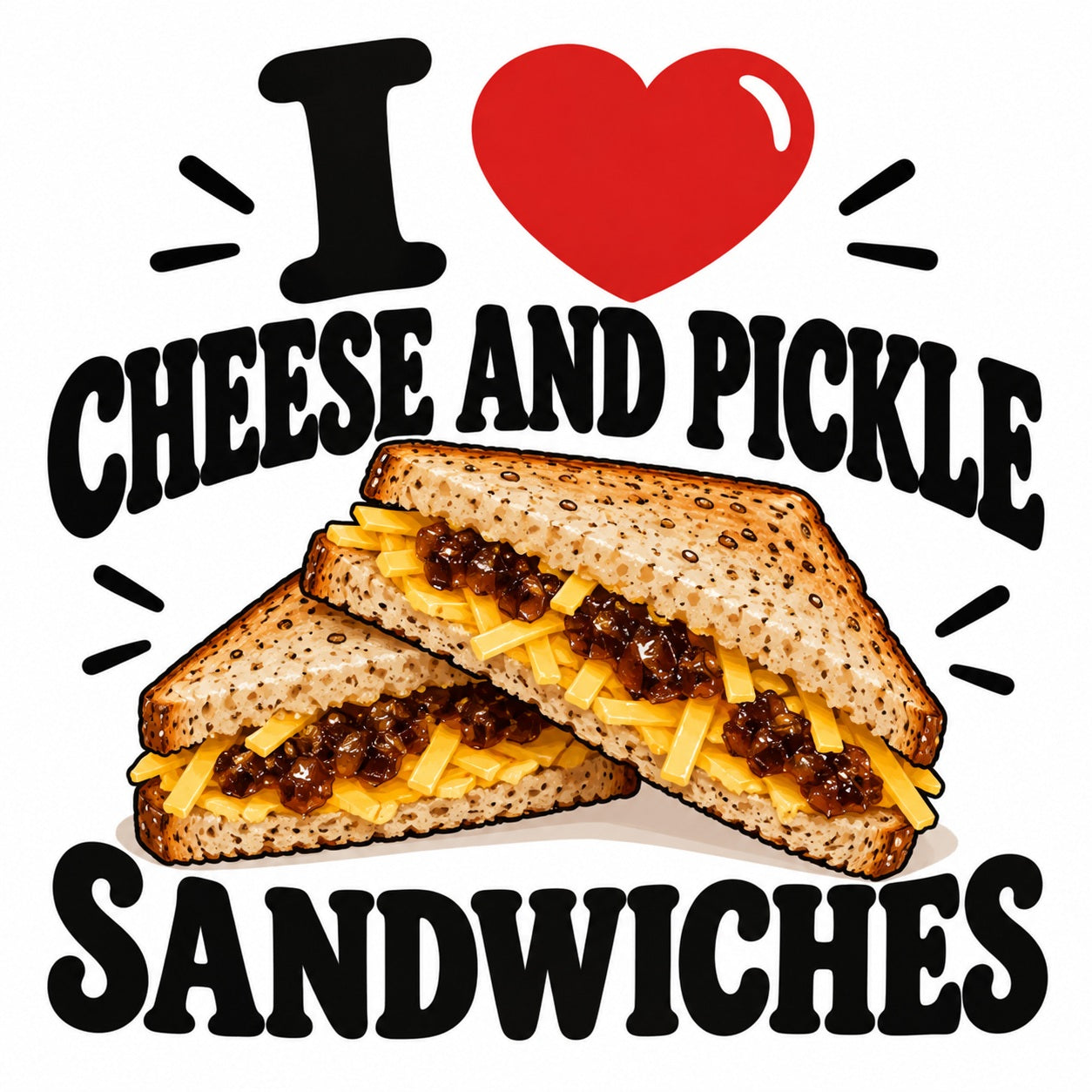 I Love Cheese And Pickle Sandwiches teddy bear - image 4