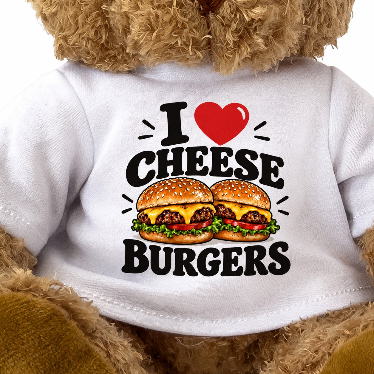 I Love Cheese Burgers teddy bear - image 3