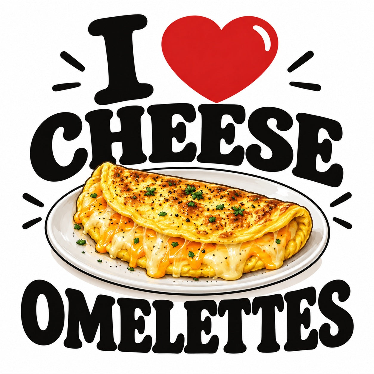 I Love Cheese Omelettes teddy bear - image 4