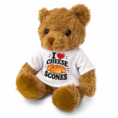 I LOVE CHEESE SCONES - Teddy Bear Cute Cuddly - Funny Food Gift Present